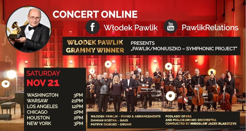 Concert online "Pawlik / Moniuszko / Symphonic Jazz Project"