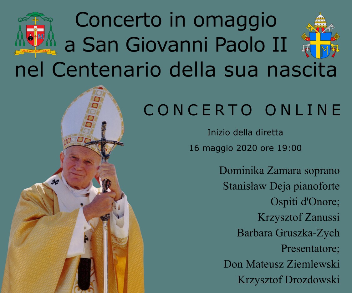 Concerto online dedicato alla memoria del Santo Papa Giovanni Paolo II