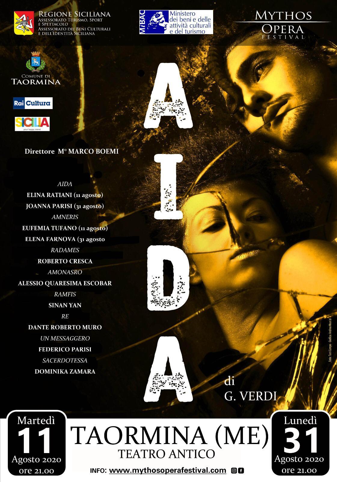 L’Aida al Teatro Antico di Taormina esalta le virtù drammatiche di Dominika Zamara in veste della sacerdotessa.