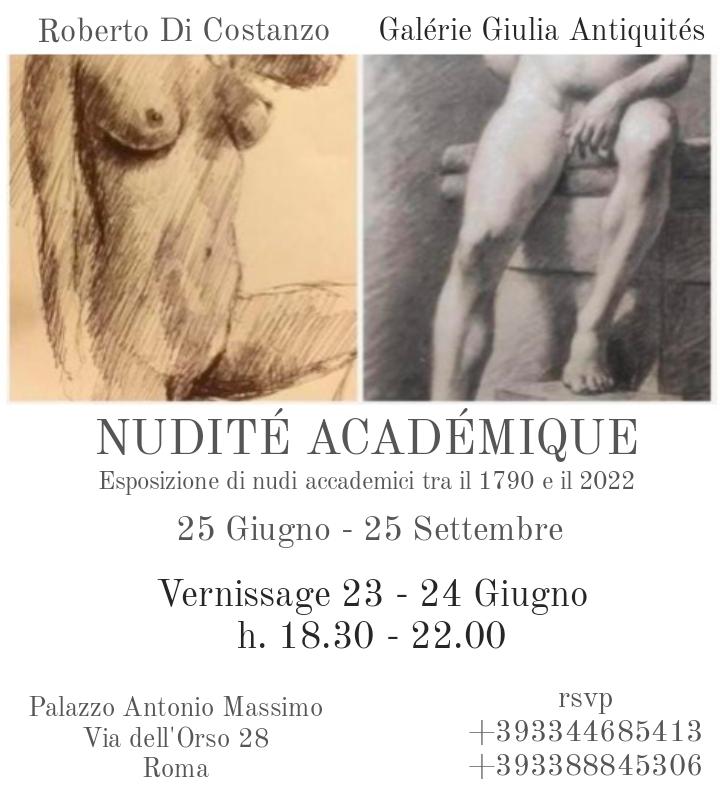 Nudité Académique - Esposizione di nudi accademici tra il 1790 e il 2022 - Roberto Di Costanzo e Galerie Giulia Antiquités